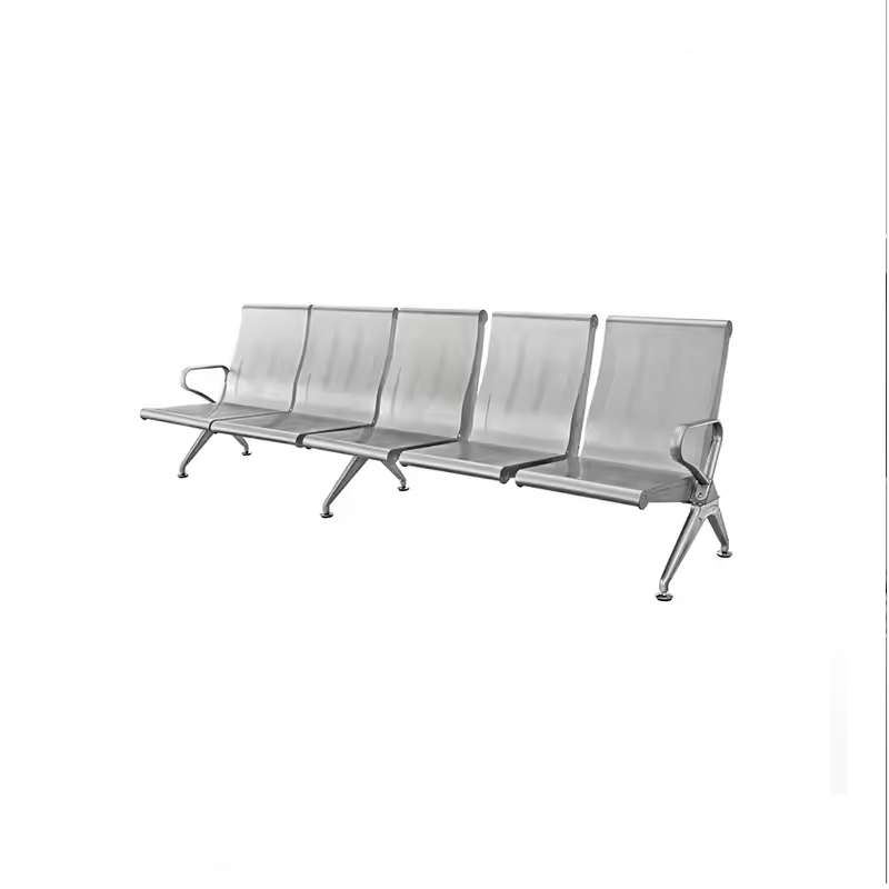 Banco de Espera Hospitalar Inox com 5 Lugares (Longarina de Recepção) (62x260x80cm)