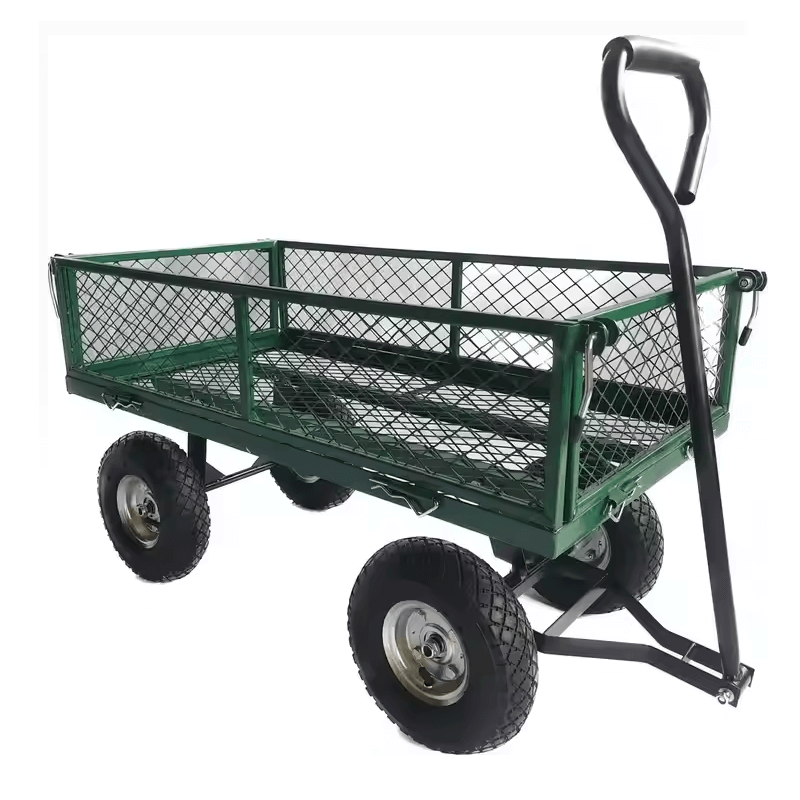 Carrinho de Transporte Reforçado com Rodas Pneumáticas (60x100x90cm)