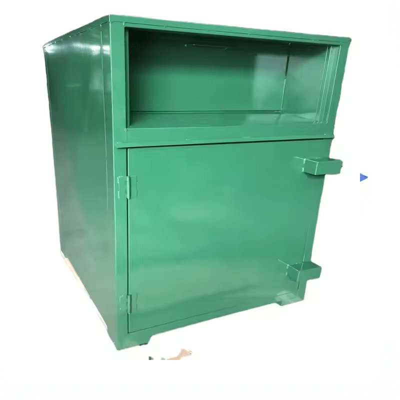 Contentor Metálico para Armazenamento e Coleta de Resíduos para Resíduos Industriais (80x100x80cm)