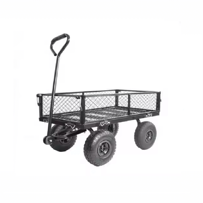 Carrinho de Transporte com Estrutura Metálica e Rodízios (55x90x90cm)