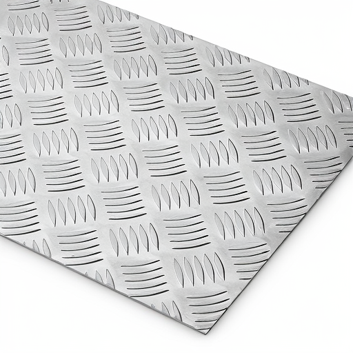 Chapa de Alumínio Antiderrapante Xadrez 3,00mm – 125 x 125 cm (Piso de ônibus)