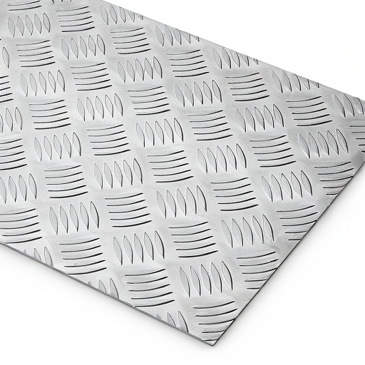 Chapa de Alumínio Antiderrapante Xadrez 3,00mm – 116 x 116 cm (Piso de ônibus)