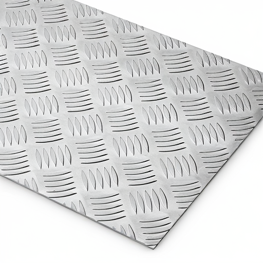 Chapa de Alumínio Antiderrapante Xadrez 3,00mm – 24 x 24 cm (Piso de ônibus)