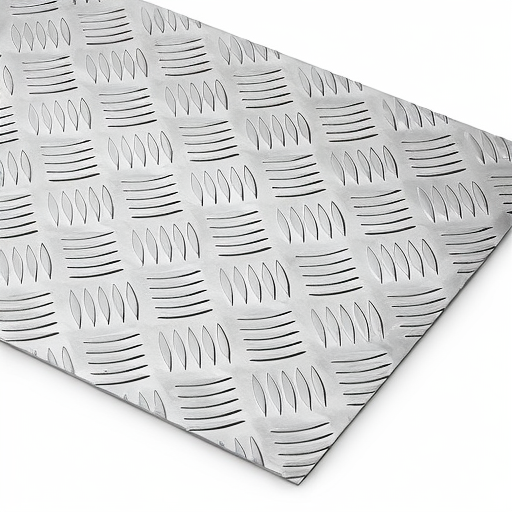 Chapa de Alumínio Antiderrapante Xadrez 3,00mm – 23 x 23 cm (Piso de ônibus)