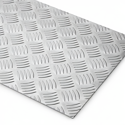 Chapa de Alumínio Antiderrapante Xadrez 3,00mm – 15 x 15 cm (Piso de ônibus)