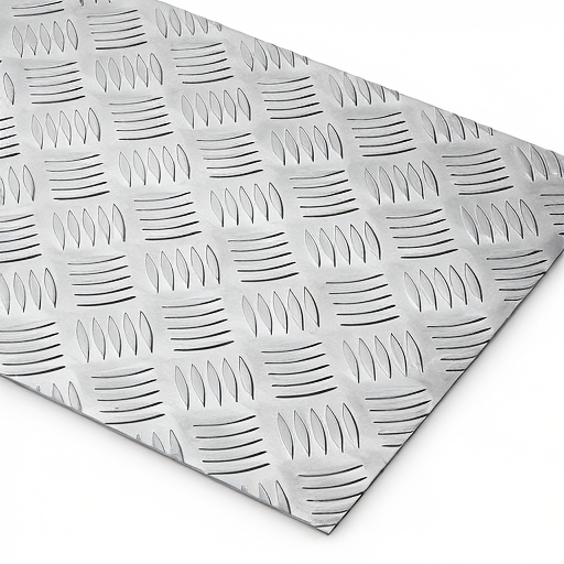 Chapa de Alumínio Antiderrapante Xadrez 3,00mm – 12 x 12 cm (Piso de ônibus)