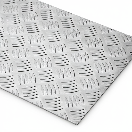 Chapa de Alumínio Antiderrapante Xadrez 2,65mm – 125 x 125 cm (Piso de ônibus)