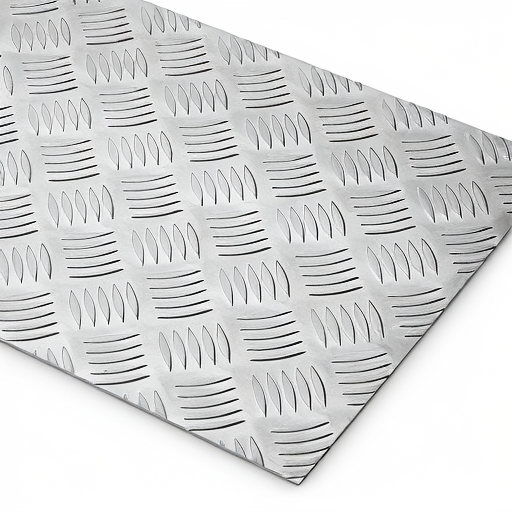 Chapa de Alumínio Antiderrapante Xadrez 2,65mm – 122 x 122 cm (Piso de ônibus)