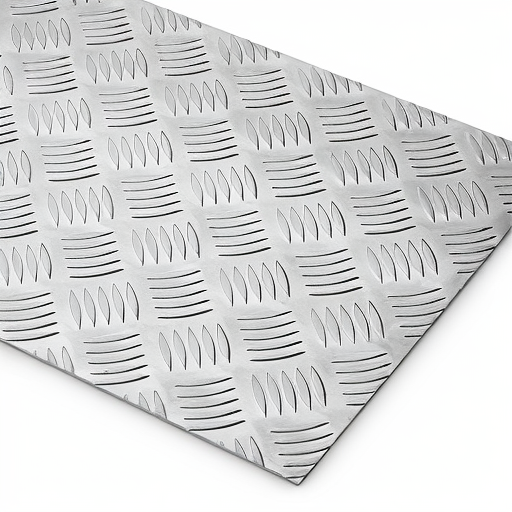 Chapa de Alumínio Antiderrapante Xadrez 2,65mm – 121 x 121 cm (Piso de ônibus)