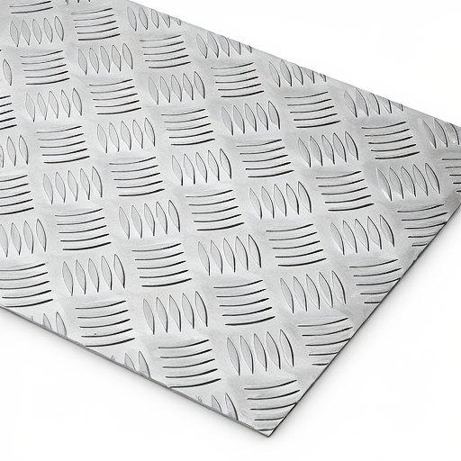 Chapa de Alumínio Antiderrapante Xadrez 2,65mm – 119 x 119 cm (Piso de ônibus)