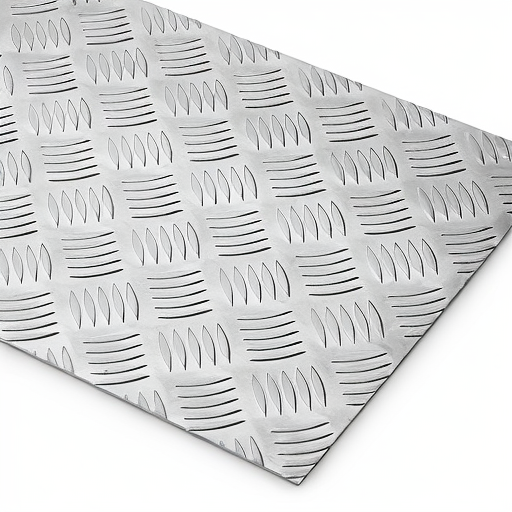 Chapa de Alumínio Antiderrapante Xadrez 2,65mm – 116 x 116 cm (Piso de ônibus)