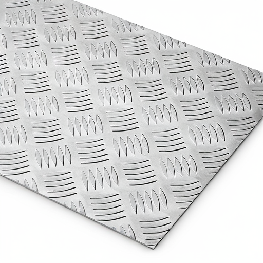 Chapa de Alumínio Antiderrapante Xadrez 2,65mm – 115 x 115 cm (Piso de ônibus)
