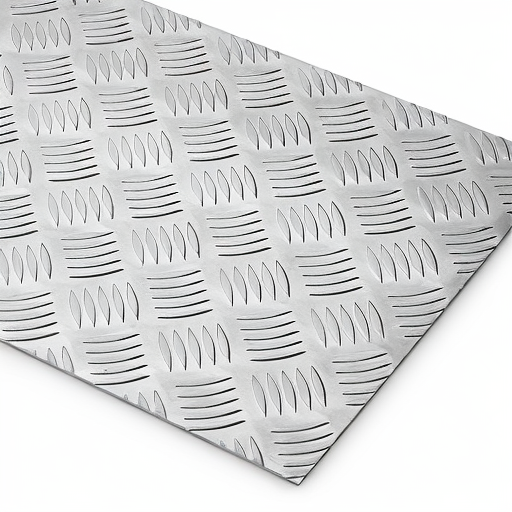 Chapa de Alumínio Antiderrapante Xadrez 2,65mm – 112 x 112 cm (Piso de ônibus)