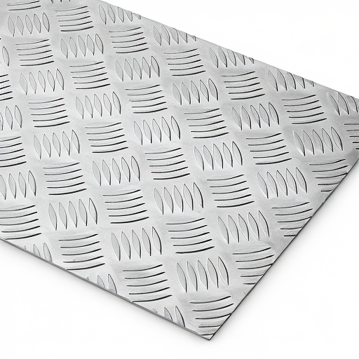 Chapa de Alumínio Antiderrapante Xadrez 2,65mm – 111 x 111 cm (Piso de ônibus)