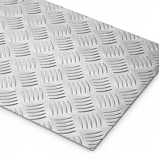 Chapa de Alumínio Antiderrapante Xadrez 2,65mm – 109 x 109 cm (Piso de ônibus)