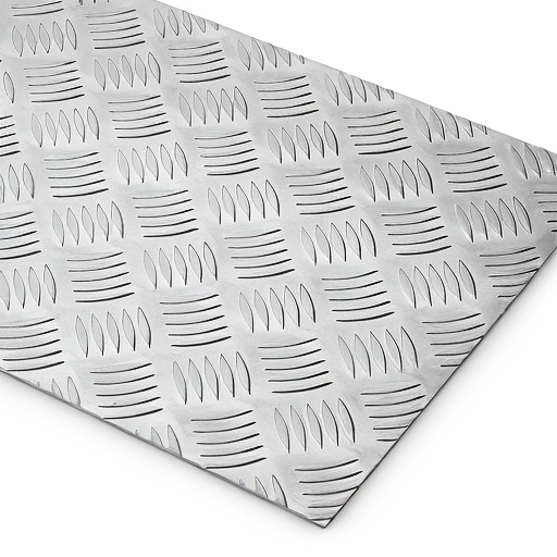 Chapa de Alumínio Antiderrapante Xadrez 2,65mm – 106 x 106 cm (Piso de ônibus)