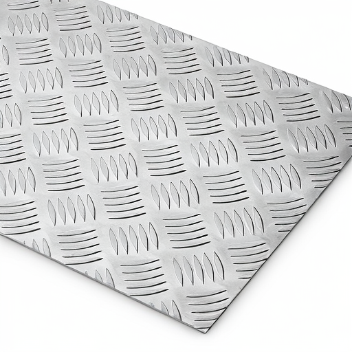 Chapa de Alumínio Antiderrapante Xadrez 2,65mm – 105 x 105 cm (Piso de ônibus)