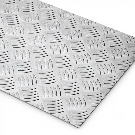 Chapa de Alumínio Antiderrapante Xadrez 2,65mm – 102 x 102 cm (Piso de ônibus)