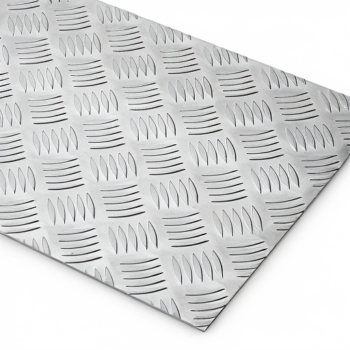 Chapa de Alumínio Antiderrapante Xadrez 2,65mm – 97 x 97 cm (Piso de ônibus)