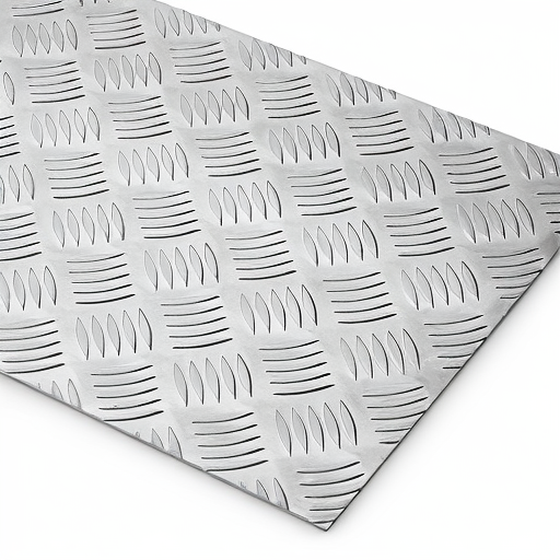 Chapa de Alumínio Antiderrapante Xadrez 2,65mm – 93 x 93 cm (Piso de ônibus)