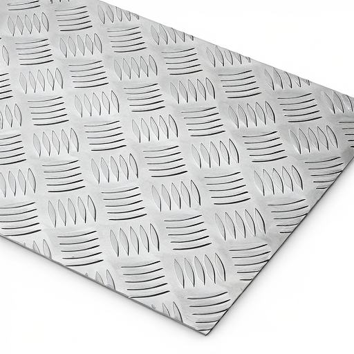 Chapa de Alumínio Antiderrapante Xadrez 3,00mm – 110 x 110 cm (Piso de ônibus)