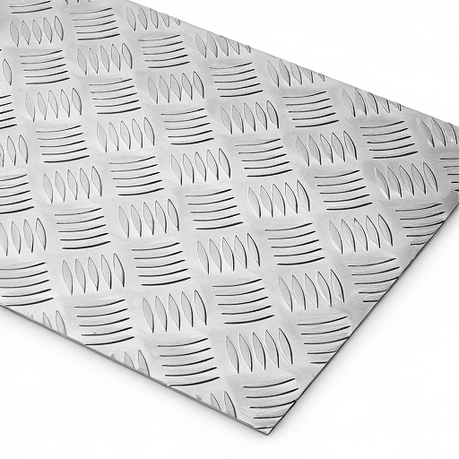 Chapa de Alumínio Antiderrapante Xadrez 2,65mm – 90 x 90 cm (Piso de ônibus)