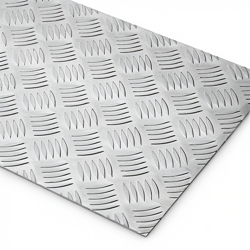 Chapa de Alumínio Antiderrapante Xadrez 2,65mm – 87 x 87 cm (Piso de ônibus)