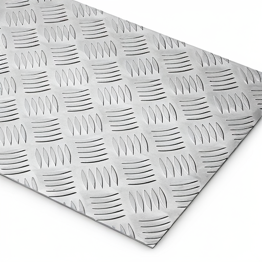 Chapa de Alumínio Antiderrapante Xadrez 2,65mm – 83 x 83 cm (Piso de ônibus)