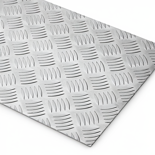 Chapa de Alumínio Antiderrapante Xadrez 2,65mm – 82 x 82 cm (Piso de ônibus)