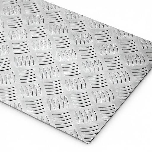 Chapa de Alumínio Antiderrapante Xadrez 2,65mm – 78 x 78 cm (Piso de ônibus)