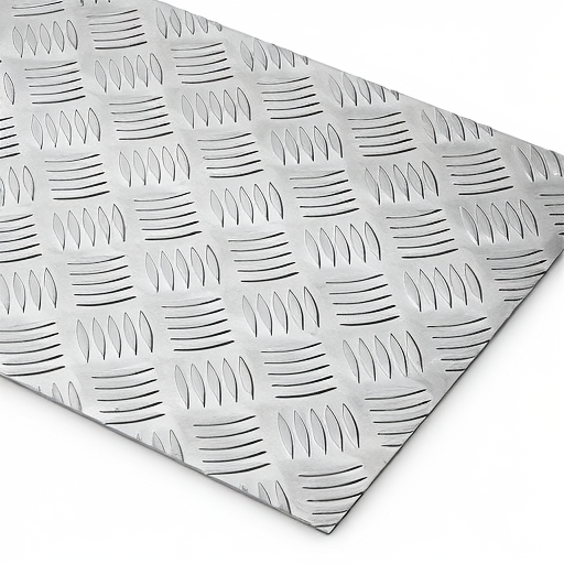 Chapa de Alumínio Antiderrapante Xadrez 2,65mm – 76 x 76 cm (Piso de ônibus)