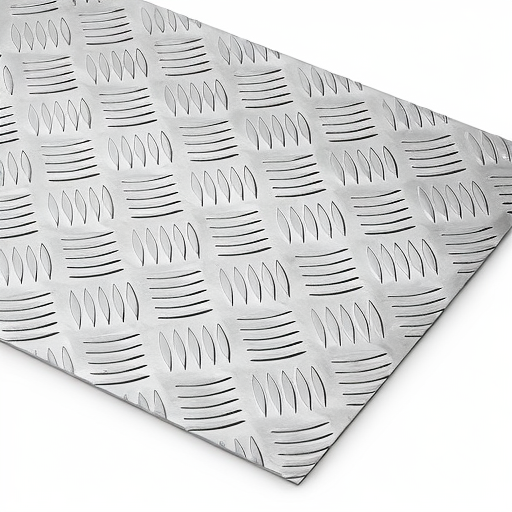 Chapa de Alumínio Antiderrapante Xadrez 2,65mm – 74 x 74 cm (Piso de ônibus)