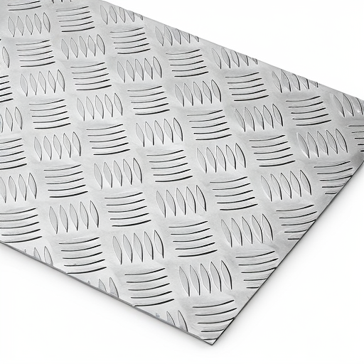 Chapa de Alumínio Antiderrapante Xadrez 3,00mm – 108 x 108 cm (Piso de ônibus)