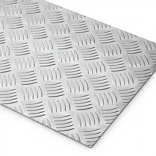 Chapa de Alumínio Antiderrapante Xadrez 2,65mm – 70 x 70 cm (Piso de ônibus)