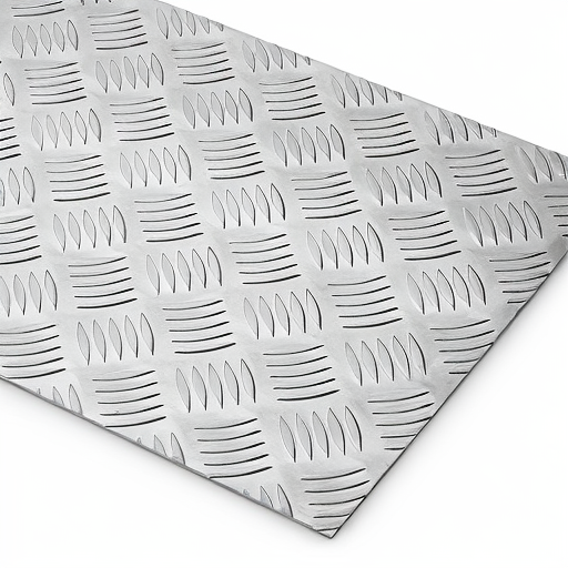 Chapa de Alumínio Antiderrapante Xadrez 2,65mm – 65 x 65 cm (Piso de ônibus)