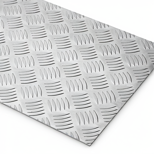 Chapa de Alumínio Antiderrapante Xadrez 2,65mm – 60 x 60 cm (Piso de ônibus)