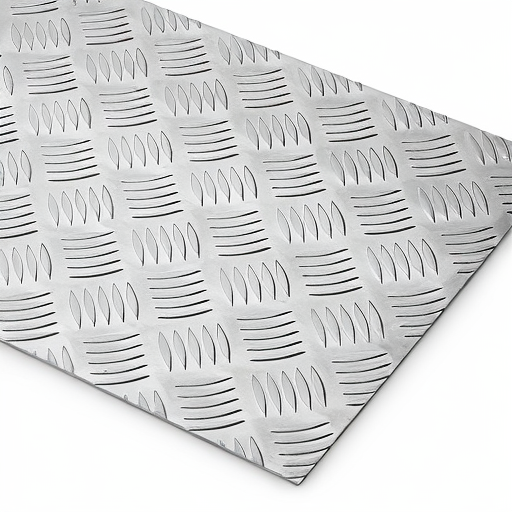 Chapa de Alumínio Antiderrapante Xadrez 2,65mm – 56 x 56 cm (Piso de ônibus)