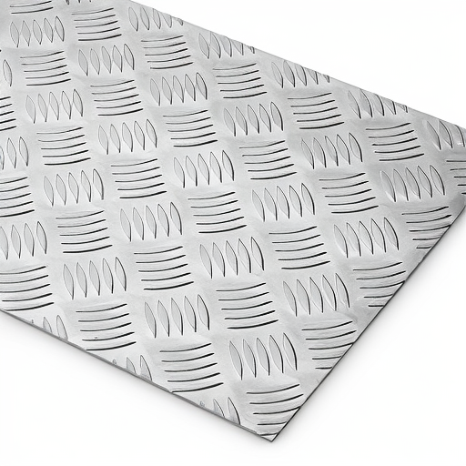 Chapa de Alumínio Antiderrapante Xadrez 2,65mm – 53 x 53 cm (Piso de ônibus)