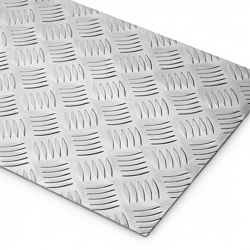 Chapa de Alumínio Antiderrapante Xadrez 3,00mm – 106 x 106 cm (Piso de ônibus)