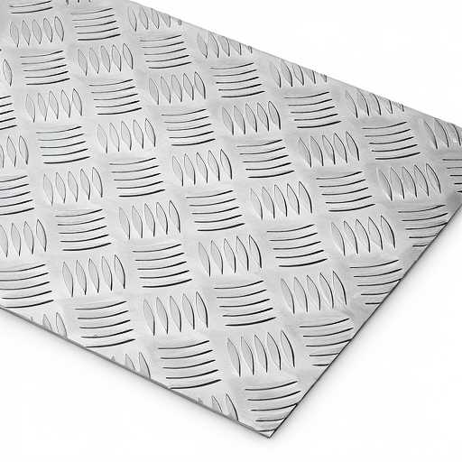 Chapa de Alumínio Antiderrapante Xadrez 2,65mm – 47 x 47 cm (Piso de ônibus)