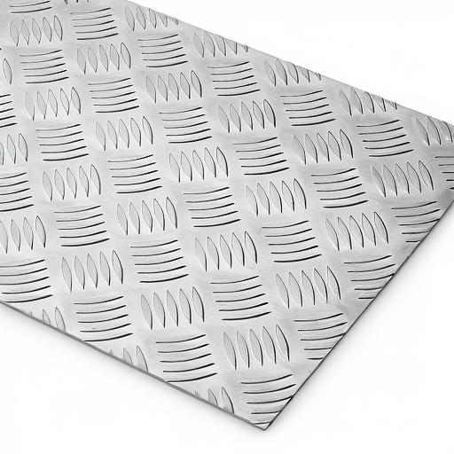 Chapa de Alumínio Antiderrapante Xadrez 2,65mm – 46 x 46 cm (Piso de ônibus)