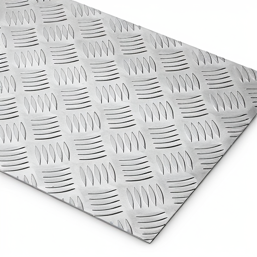 Chapa de Alumínio Antiderrapante Xadrez 2,65mm – 45 x 45 cm (Piso de ônibus)