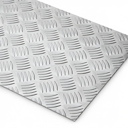 Chapa de Alumínio Antiderrapante Xadrez 2,65mm – 43 x 43 cm (Piso de ônibus)