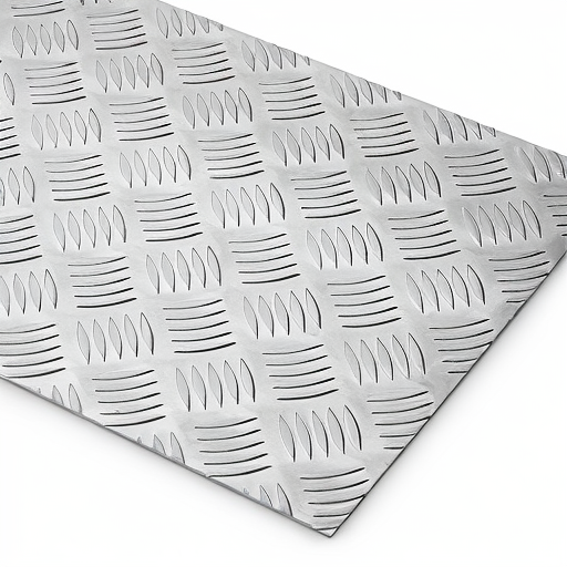 Chapa de Alumínio Antiderrapante Xadrez 2,65mm – 42 x 42 cm (Piso de ônibus)