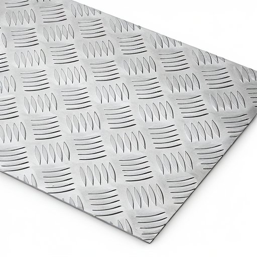 Chapa de Alumínio Antiderrapante Xadrez 2,65mm – 41 x 41 cm (Piso de ônibus)