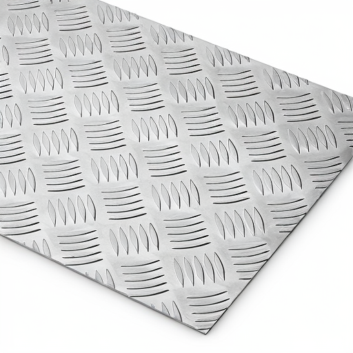 Chapa de Alumínio Antiderrapante Xadrez 2,65mm – 35 x 35 cm (Piso de ônibus)