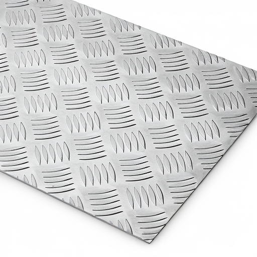 Chapa de Alumínio Antiderrapante Xadrez 2,65mm – 31 x 31 cm (Piso de ônibus)