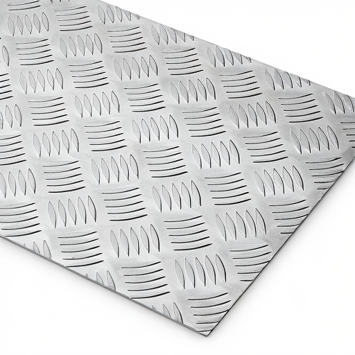 Chapa de Alumínio Antiderrapante Xadrez 2,65mm – 27 x 27 cm (Piso de ônibus)