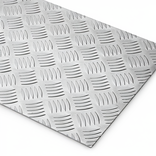 Chapa de Alumínio Antiderrapante Xadrez 2,65mm – 23 x 23 cm (Piso de ônibus)