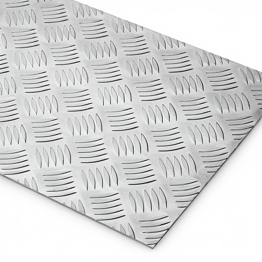 Chapa de Alumínio Antiderrapante Xadrez 2,65mm – 22 x 22 cm (Piso de ônibus)
